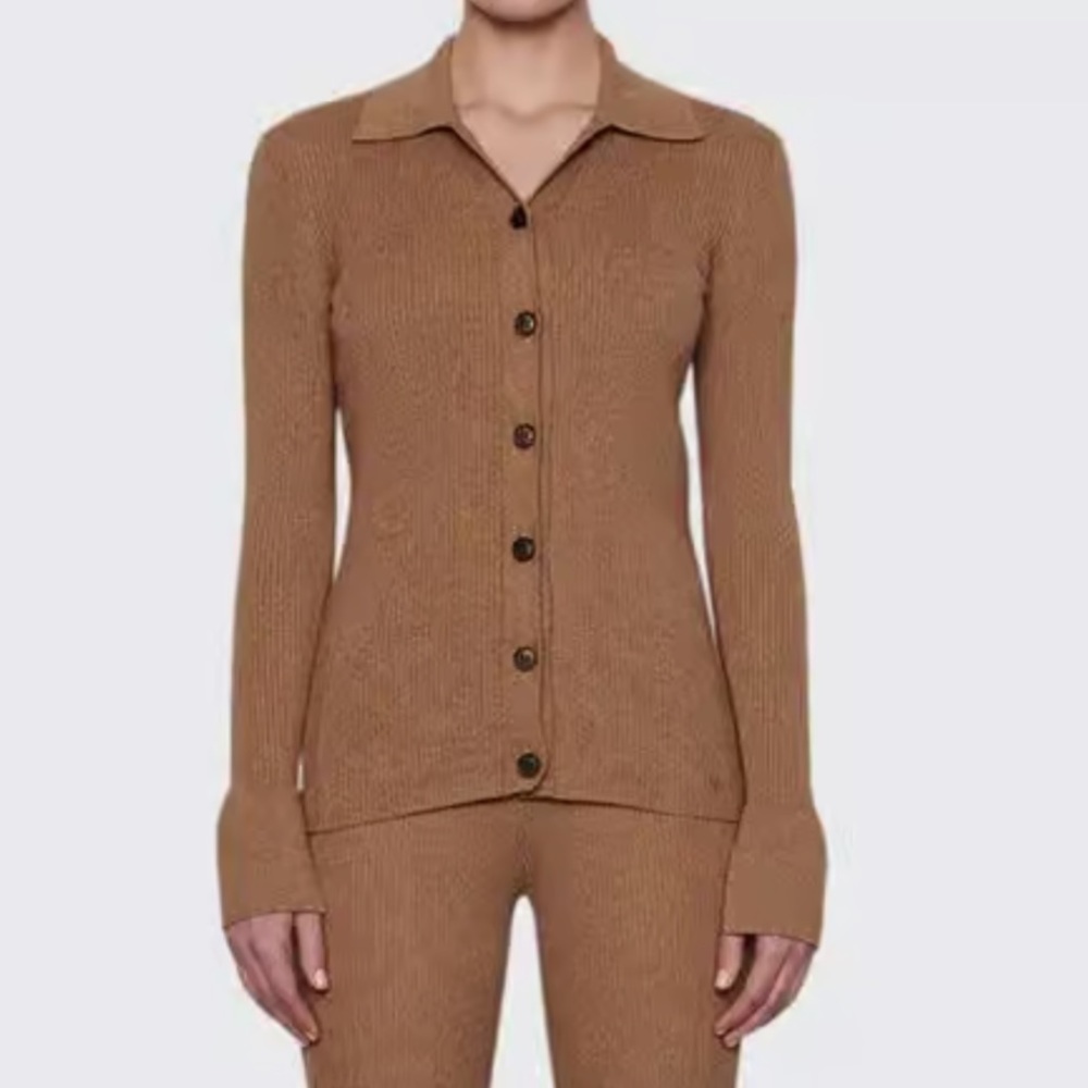 FRAME Slim Rib Cardi - Picture 3 of 11